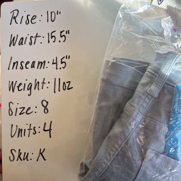 Market & Spruce Flat Front Cotton Blend Shorts Light Blue Size 8 NWT - Picture 8 of 8